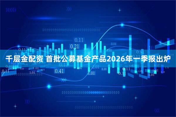 千层金配资 首批公募基金产品2026年一季报出炉